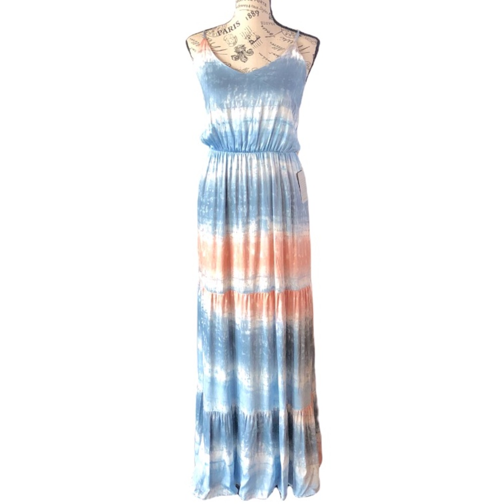 NEW Vanity Room Strappy Tiered Maxi Dress